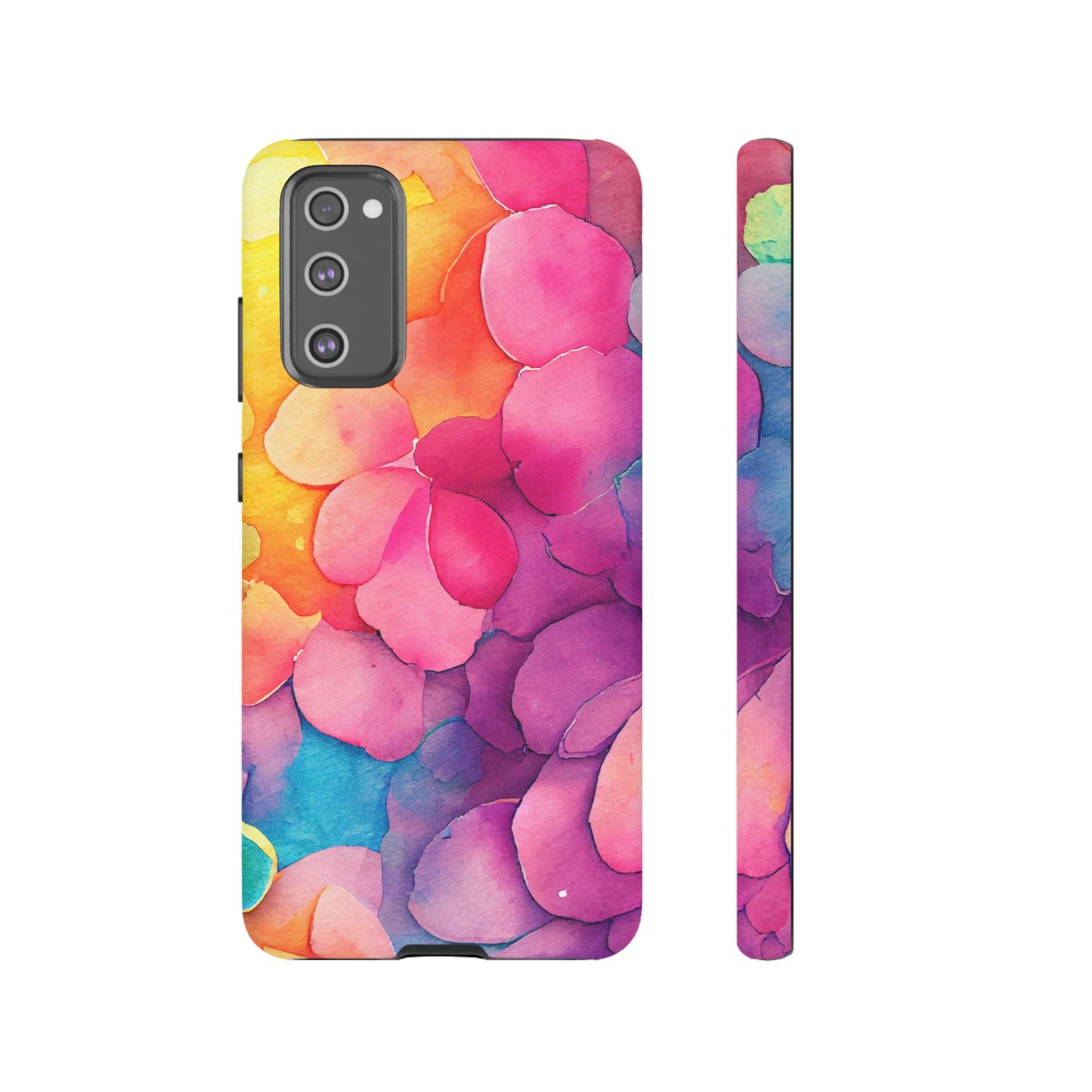 Sunset Petals Watercolor Samsung Galaxy Case – Slim Design, Glossy Finish