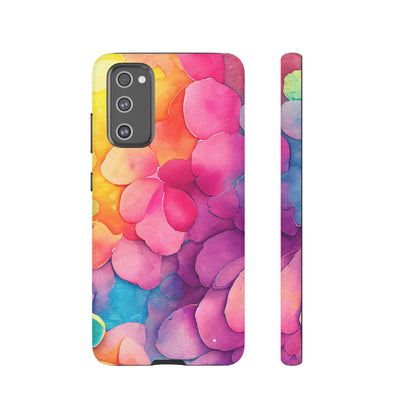 Sunset Petals Watercolor Samsung Galaxy Case – Slim Design, Glossy Finish