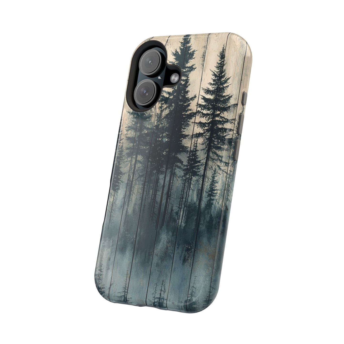 Misty Forest MagSafe iPhone Case - Rustic Nature-Inspired Protective Cover