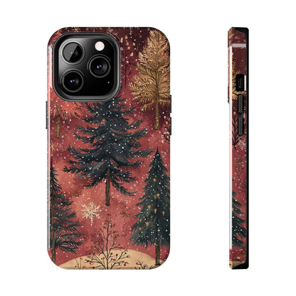 Rustic Red Winter Forest - iPhone Series Case