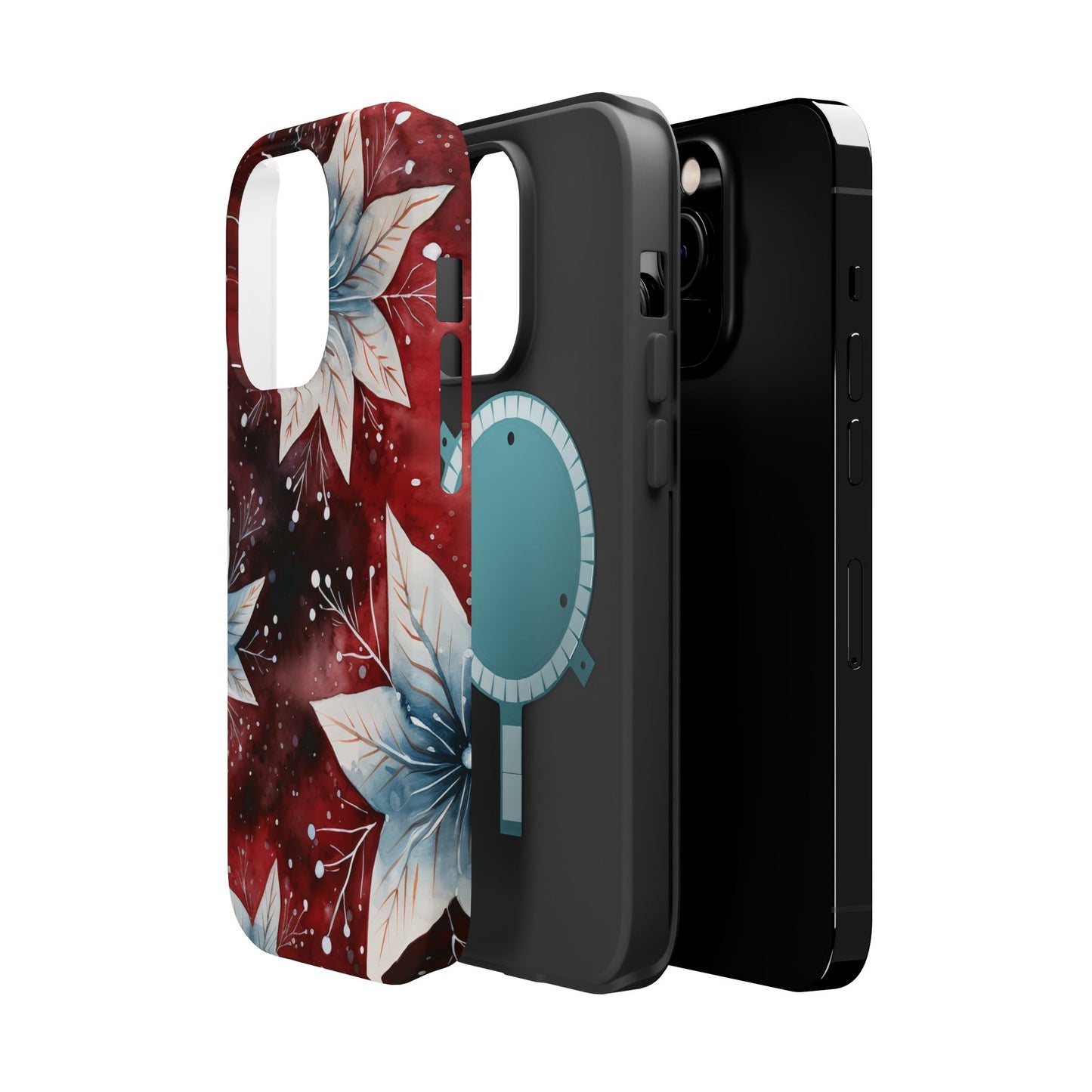 Winter Bloom Poinsettia – MagSafe iPhone Case