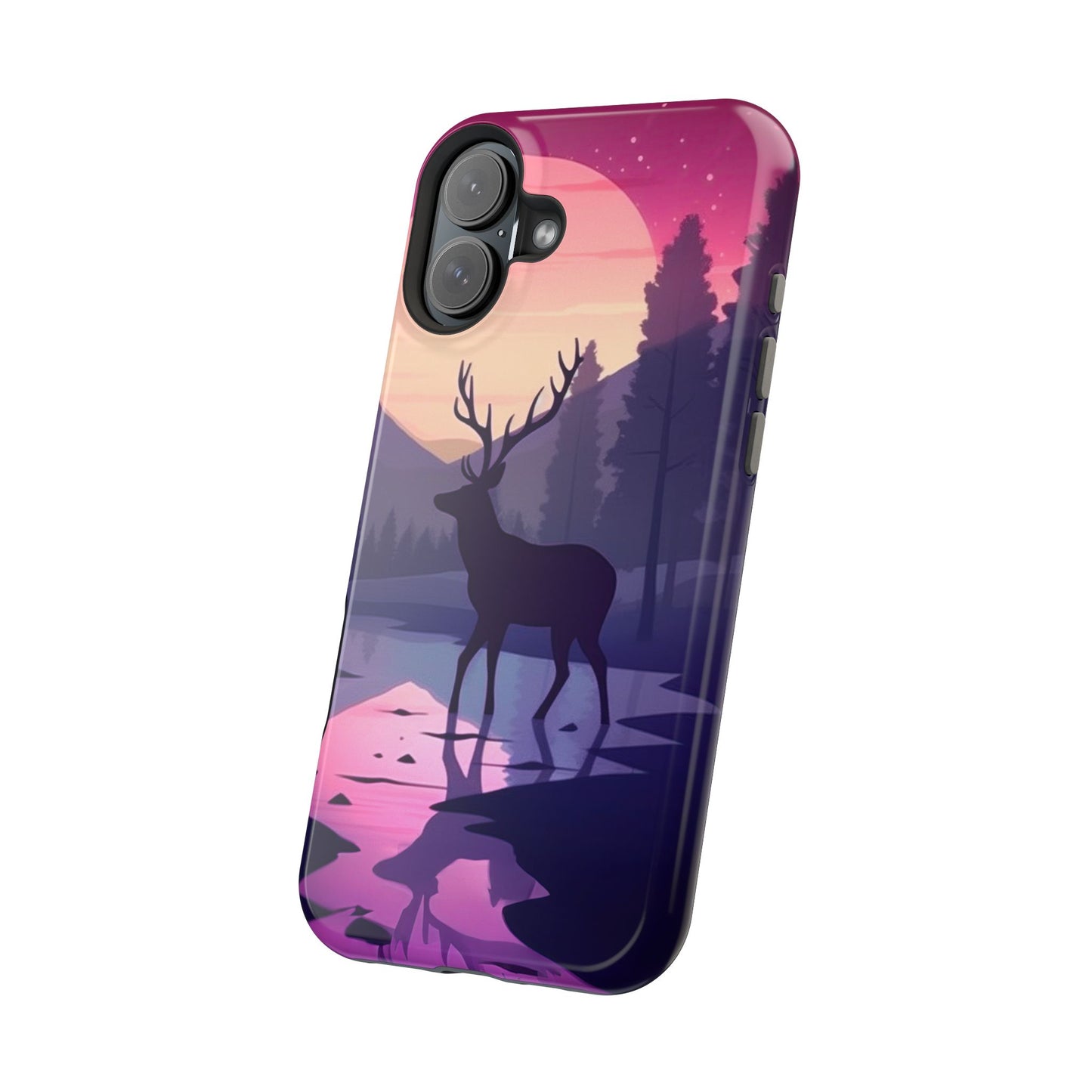 Twilight Elegance: Stag Reflection – MagSafe iPhone Case