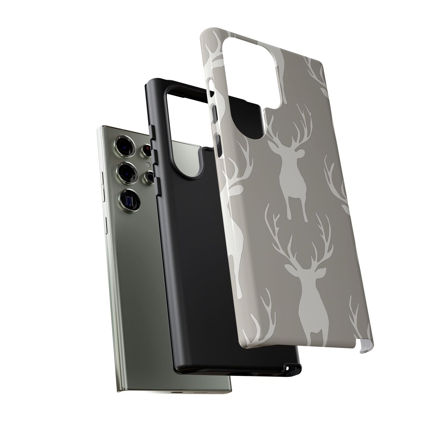 Minimalist Deer Silhouette Pattern – Samsung Galaxy Series Case