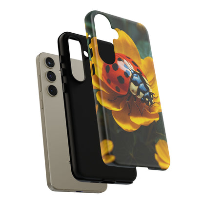 Golden Blooms & Ladybug Charm - Samsung Galaxy Case