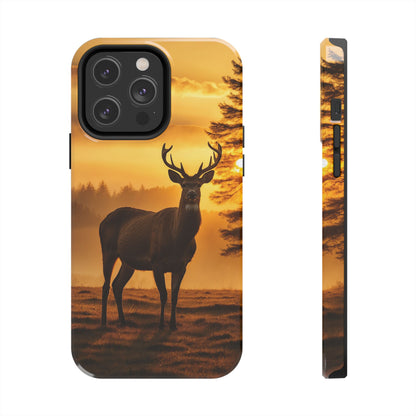 Sunset Majesty: Regal Stag – iPhone Case