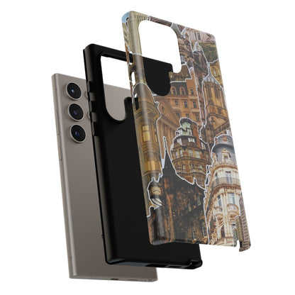 Vintage Architectural Collage Samsung Galaxy Case – Tough Dual-Layer Protection with Matte Finish