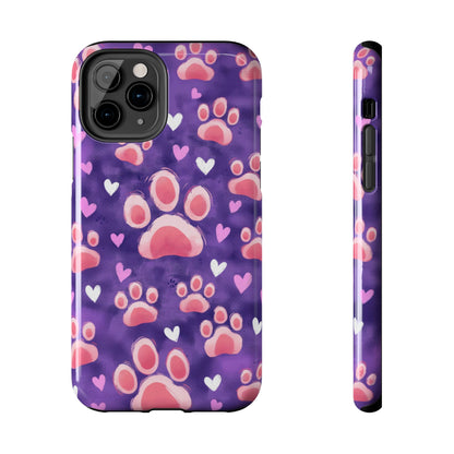 Bold Paw Print iPhone Case - Vibrant Pet-Themed Protective Cover