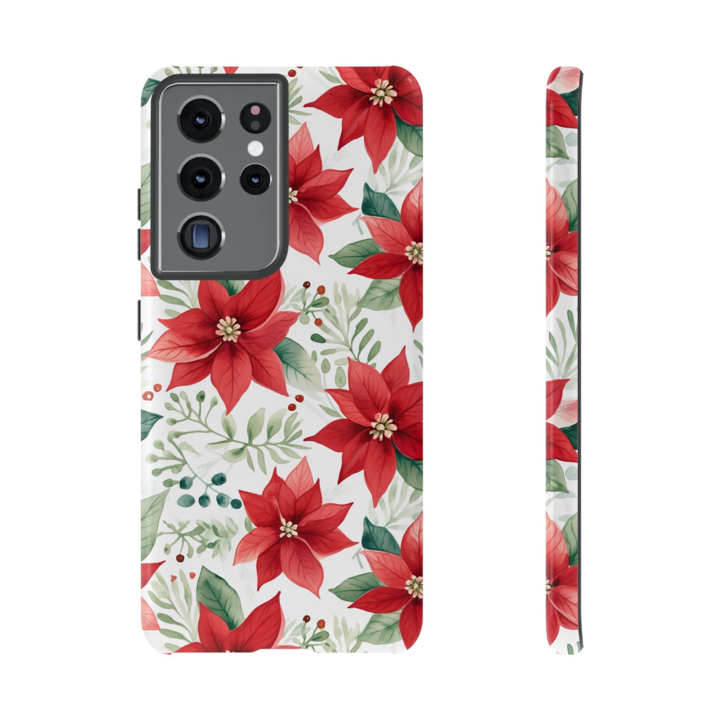 Festive Poinsettia Holiday Pattern – Samsung Galaxy Series Case