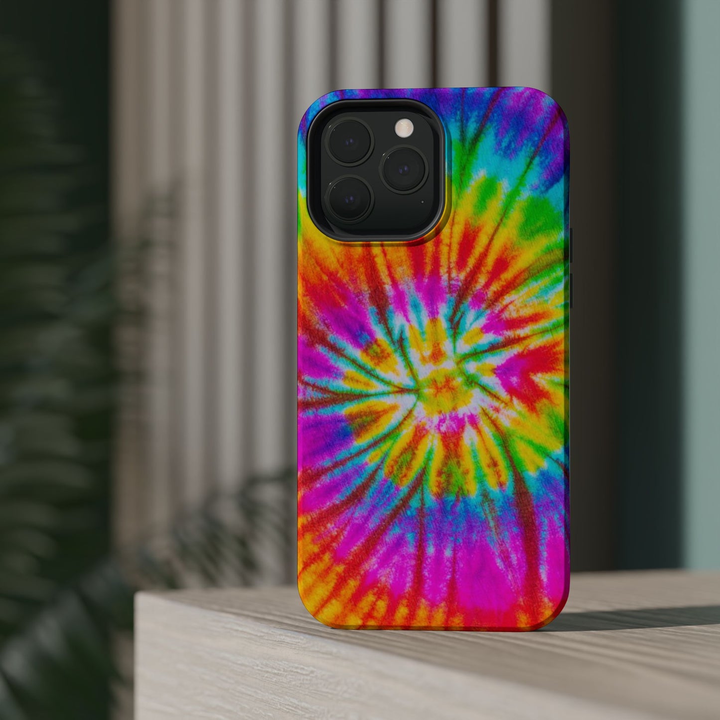 Rainbow Spiral Tie-Dye MagSafe Case – Vibrant Colors & Functionality