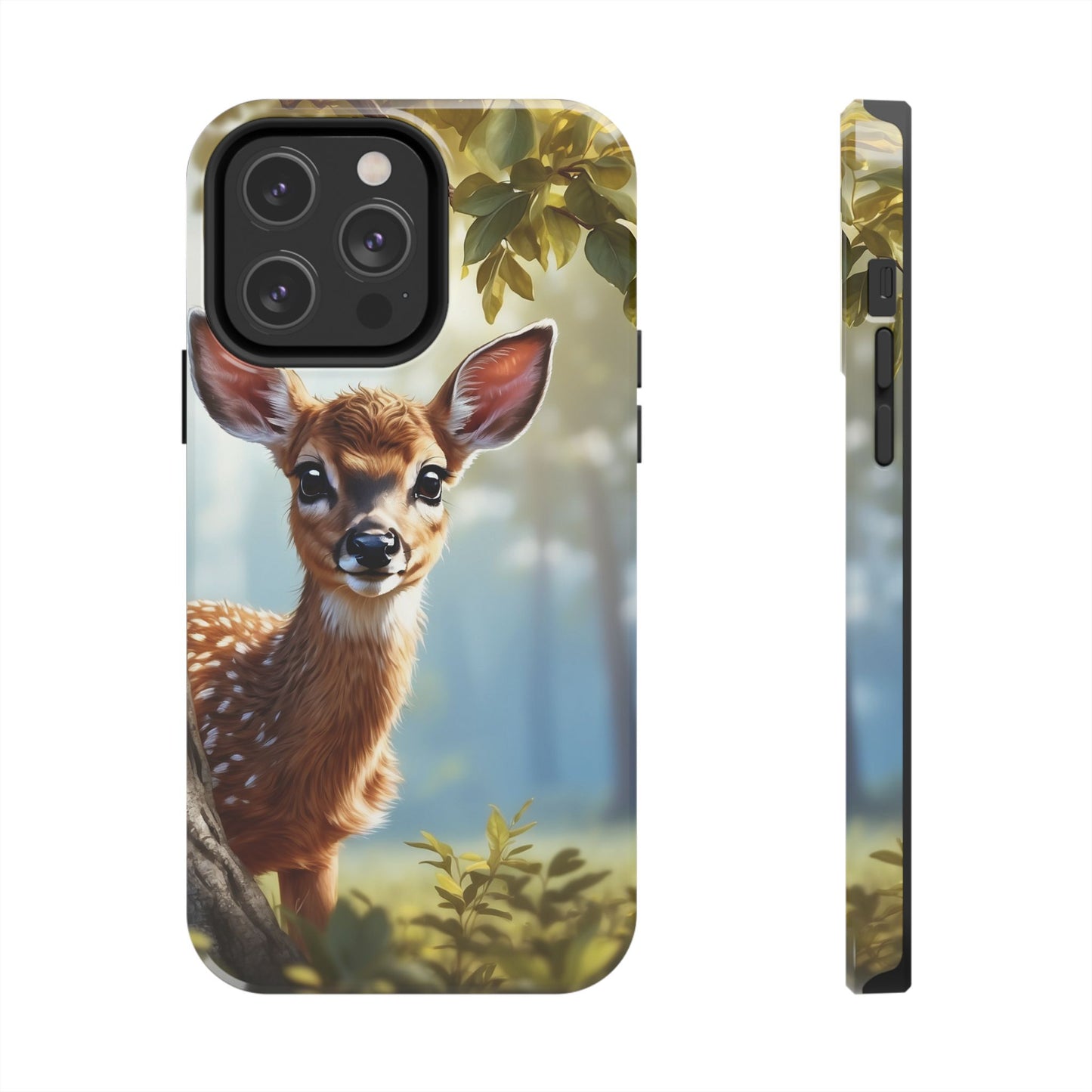 Whimsical Fawn in a Sunlit Forest iPhone Case