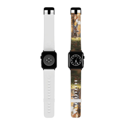 Energetic Blue Heeler Forest Pup Apple Watch Band