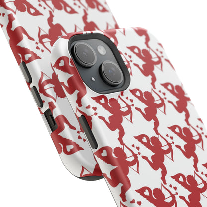 Red Cupid Love Pattern MagSafe Case