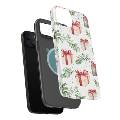 Watercolor Holiday Gifts & Greenery - MagSafe iPhone Series Case