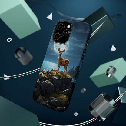 Enchanted Fawn Under the Moonlit Sky MagSafe iPhone Case