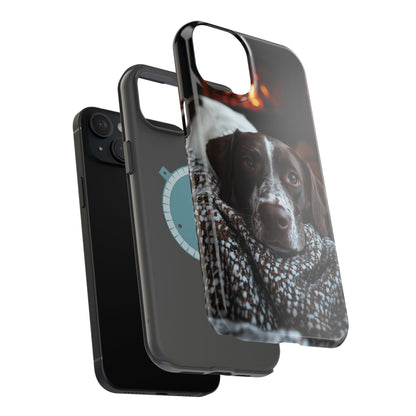 Majestic German Shorthaired Pointer MagSafe iPhone Case – Sunset Prairie Design