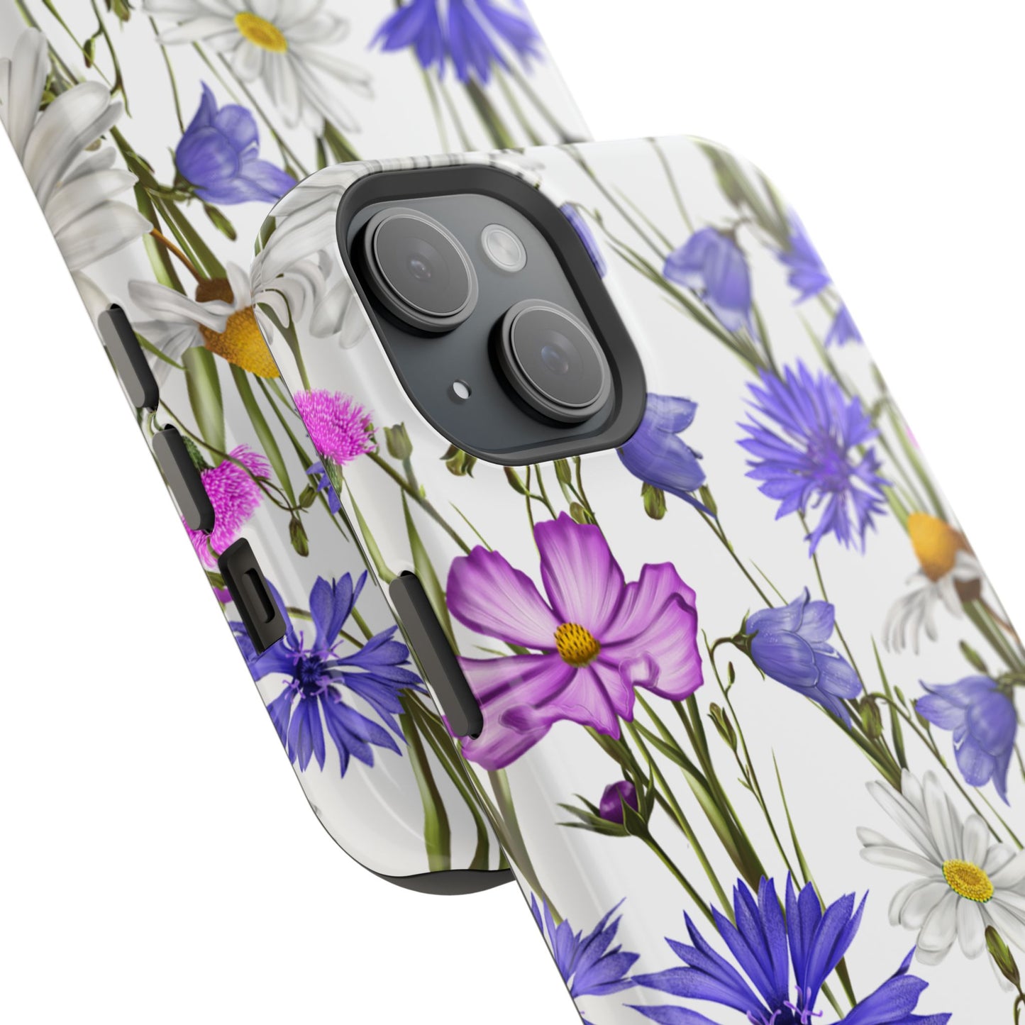 Wildflower Meadow MagSafe Case – Purple, Blue, and White Floral Design