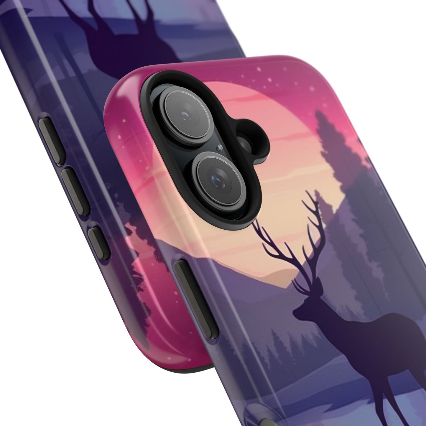 Twilight Elegance: Stag Reflection – iPhone Case