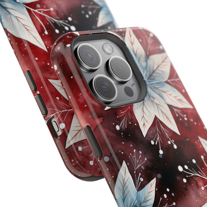 Winter Bloom Poinsettia – MagSafe iPhone Case