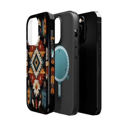 Southwestern Arrow & Diamond Tough MagSafe iPhone Case – Bold Tribal Design, Dual-Layer Protection