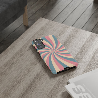 Vintage Pastel Swirl  Samsung Galaxy Case – Dual-Layer Protection with 70s-Inspired Design