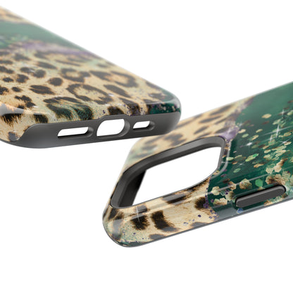 Emerald Glitter Leopard Print - MagSafe iPhone Series Case