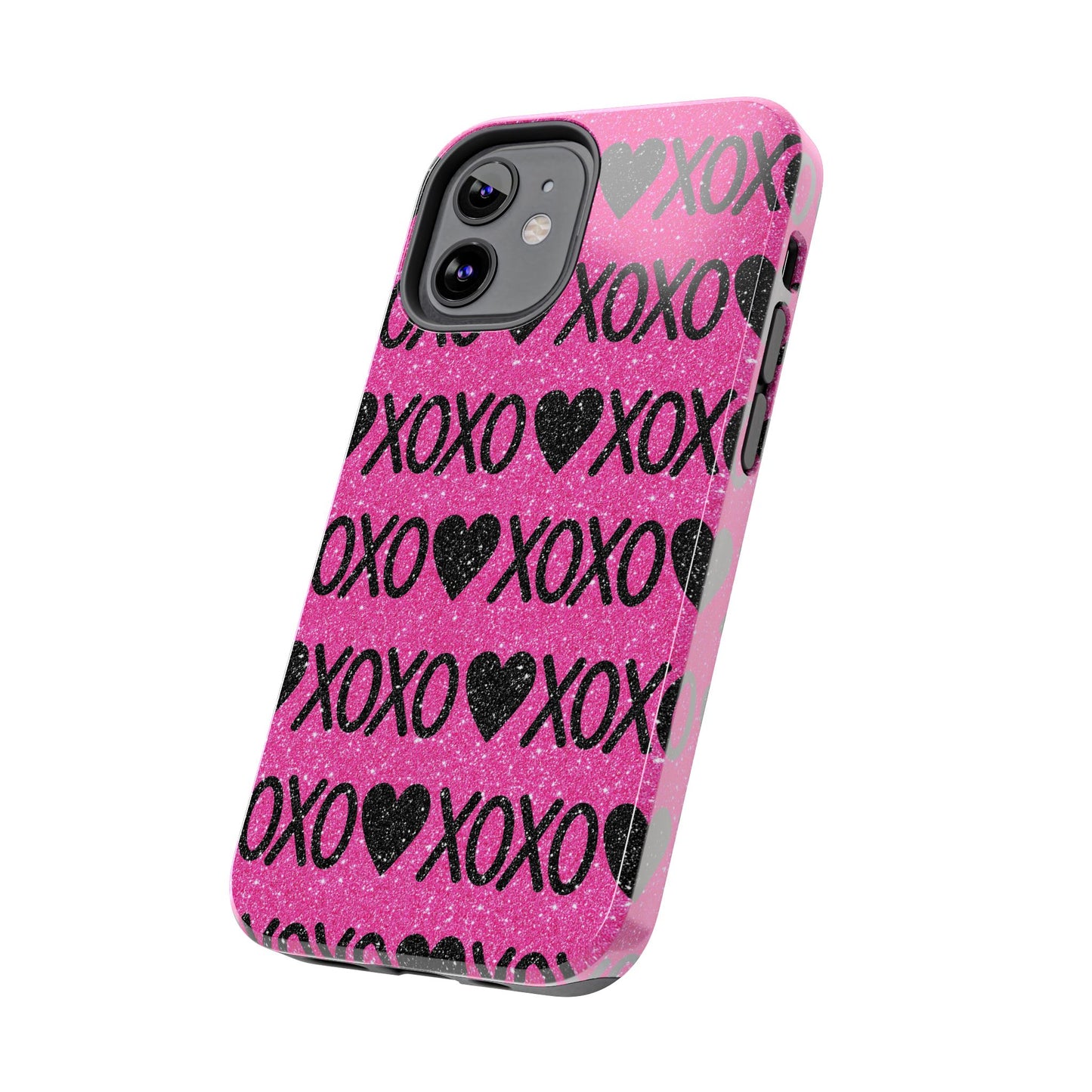 XOXO Glitter Hearts iPhone Case