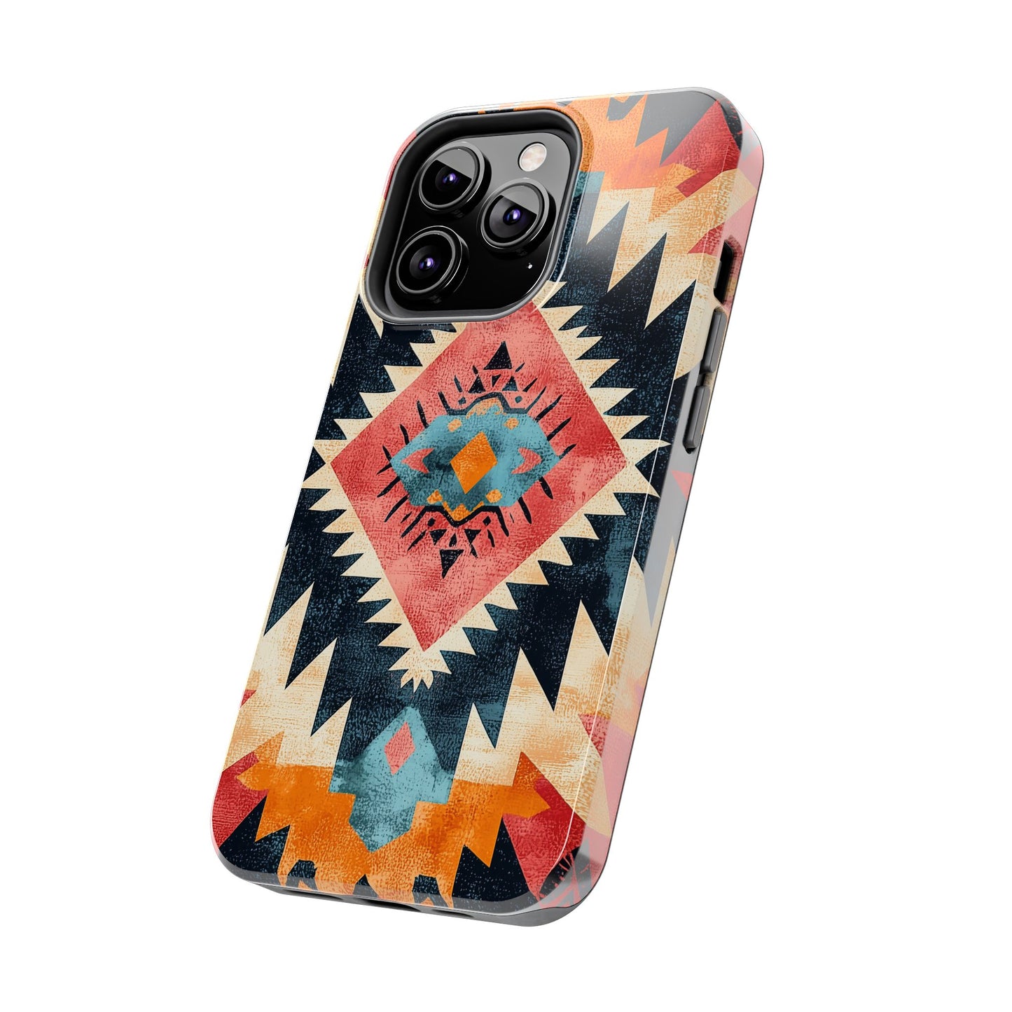 Bold Aztec Pattern Tough iPhone Case – Vibrant Geometric Design, Dual - Layer Protection - BOGO Cases