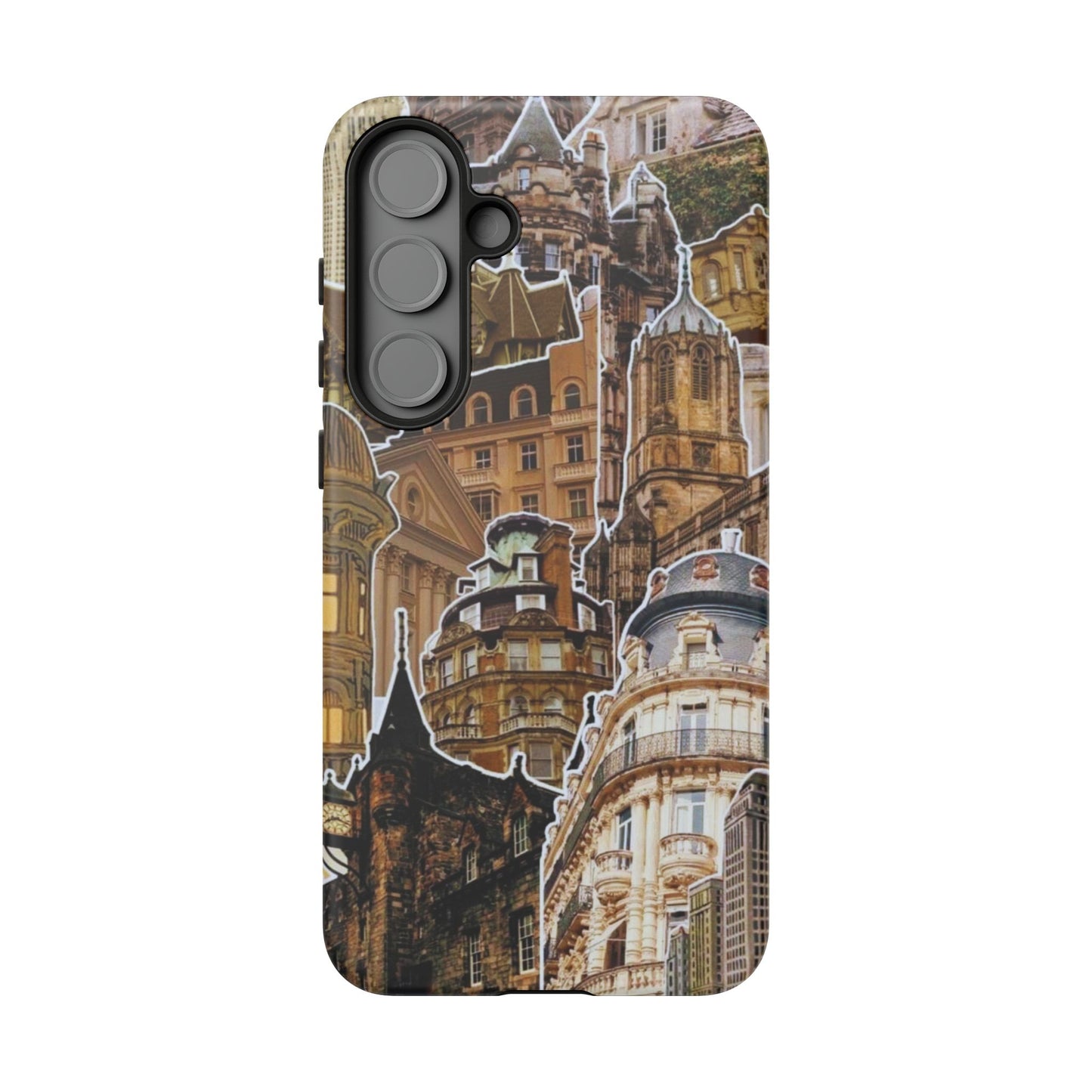 Vintage Architectural Collage Samsung Galaxy Case – Tough Dual-Layer Protection with Matte Finish