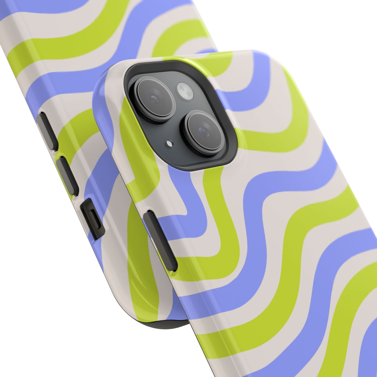 Neon Wave MagSafe iPhone Case – Bold Dual-Layer Protection with 70s-Inspired Vibe