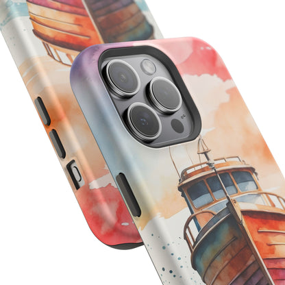 Sunset Sail Watercolor Boat –  MagSafe iPhone Series Case