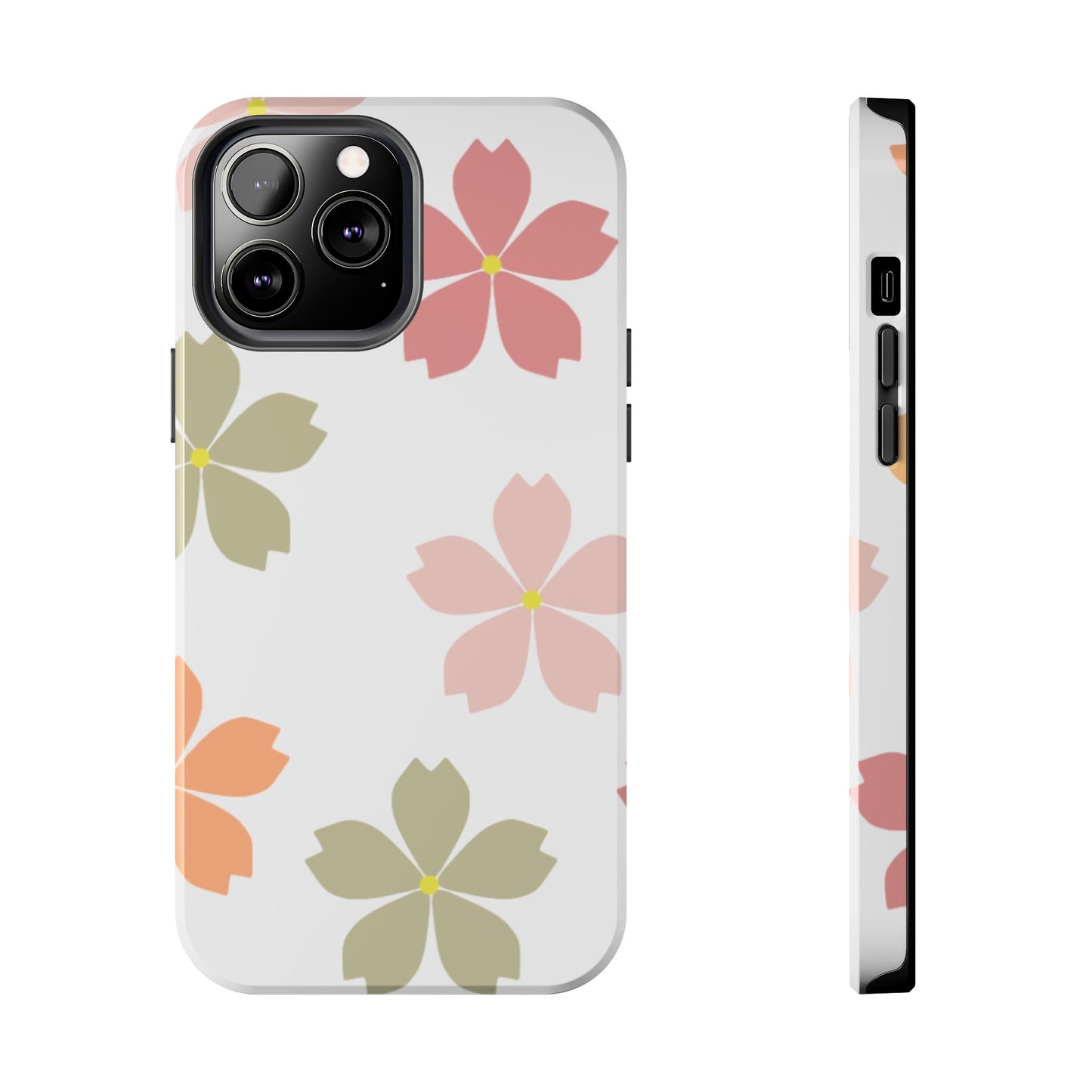 Pastel Sakura Blossom Tough iPhone Case – Durable Design with Soft Matte Finish