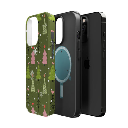 Whimsical Christmas Tree Pattern – MagSafe Phone Series Case