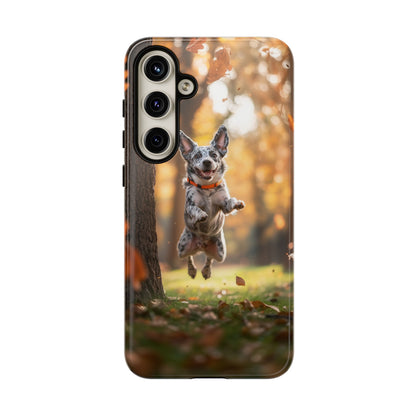 Energetic Blue Heeler Forest Pup Samsung Galaxy Case – Durable Outdoor-Inspired Design