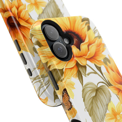 Sunflower & Butterfly Bliss - MagSafe iPhone Series Case