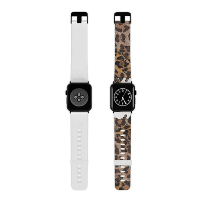 Vintage Distressed Leopard Print Apple Watch Band