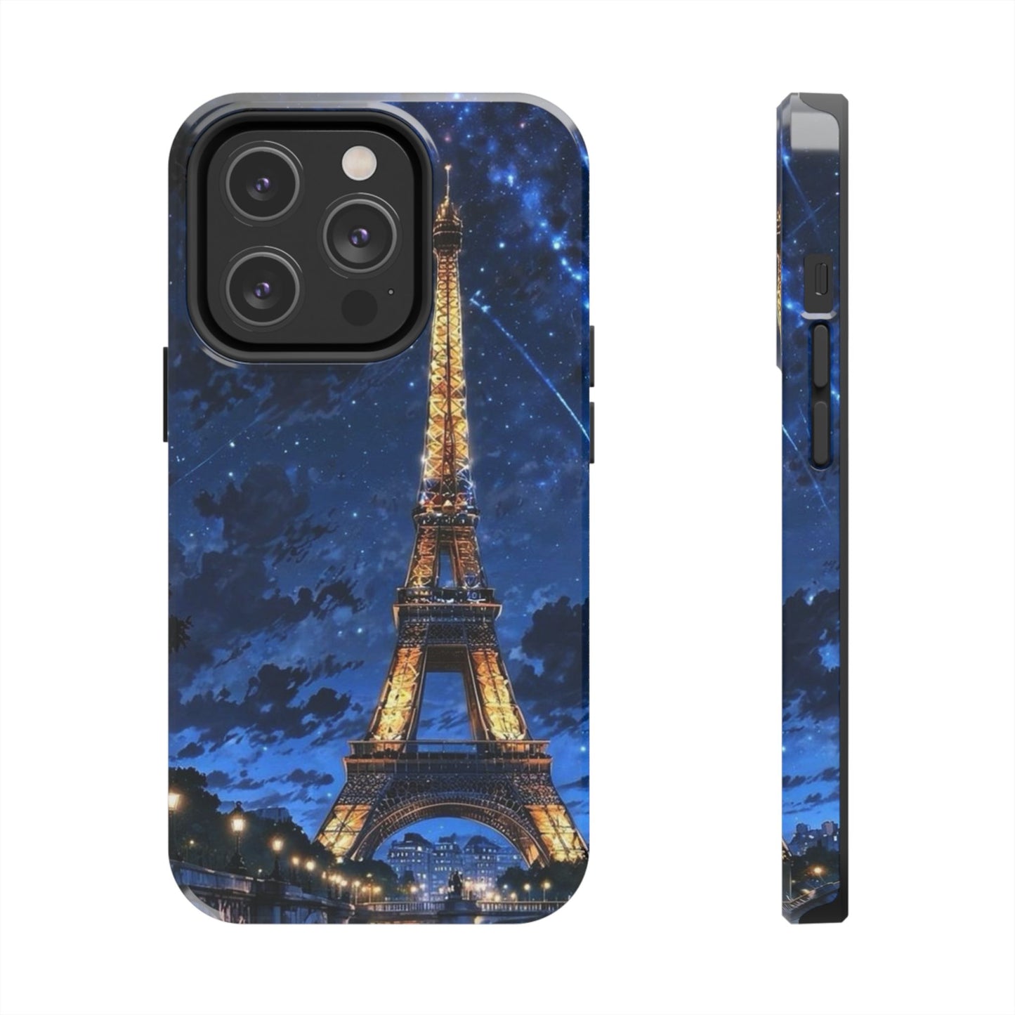 iPhone Case - Eiffel Tower Under Starlit Sky Design