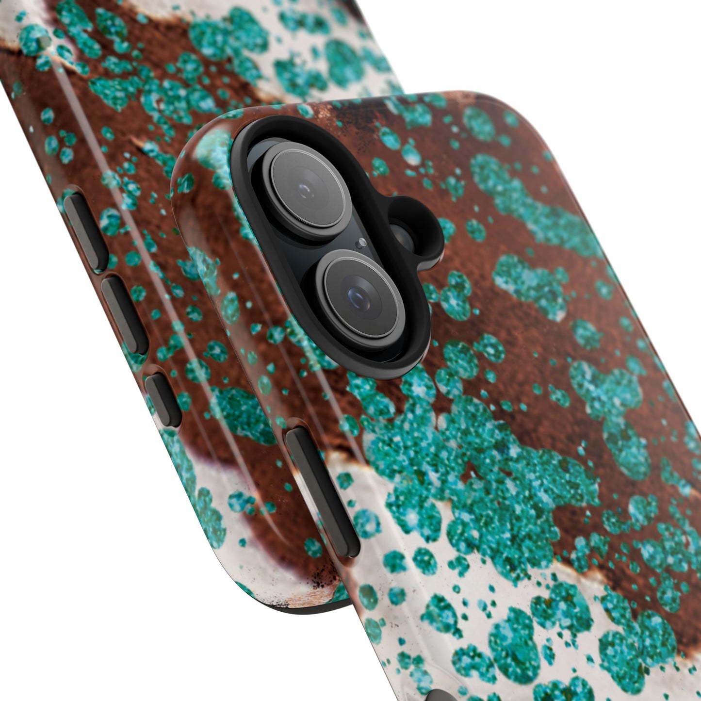 Teal Glitter Cowhide - iPhone Series Case