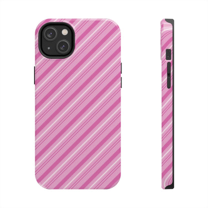 iPhone Case - Pretty in Pink Stripes Design