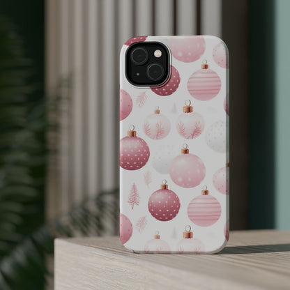 MagSafe iPhone Case: Merry in Pink – Christmas Balls