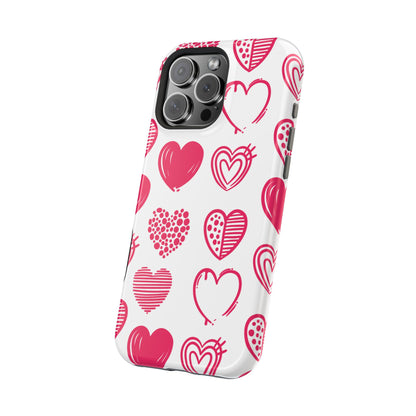 Funky Pink Hearts – MagSafe iPhone Case