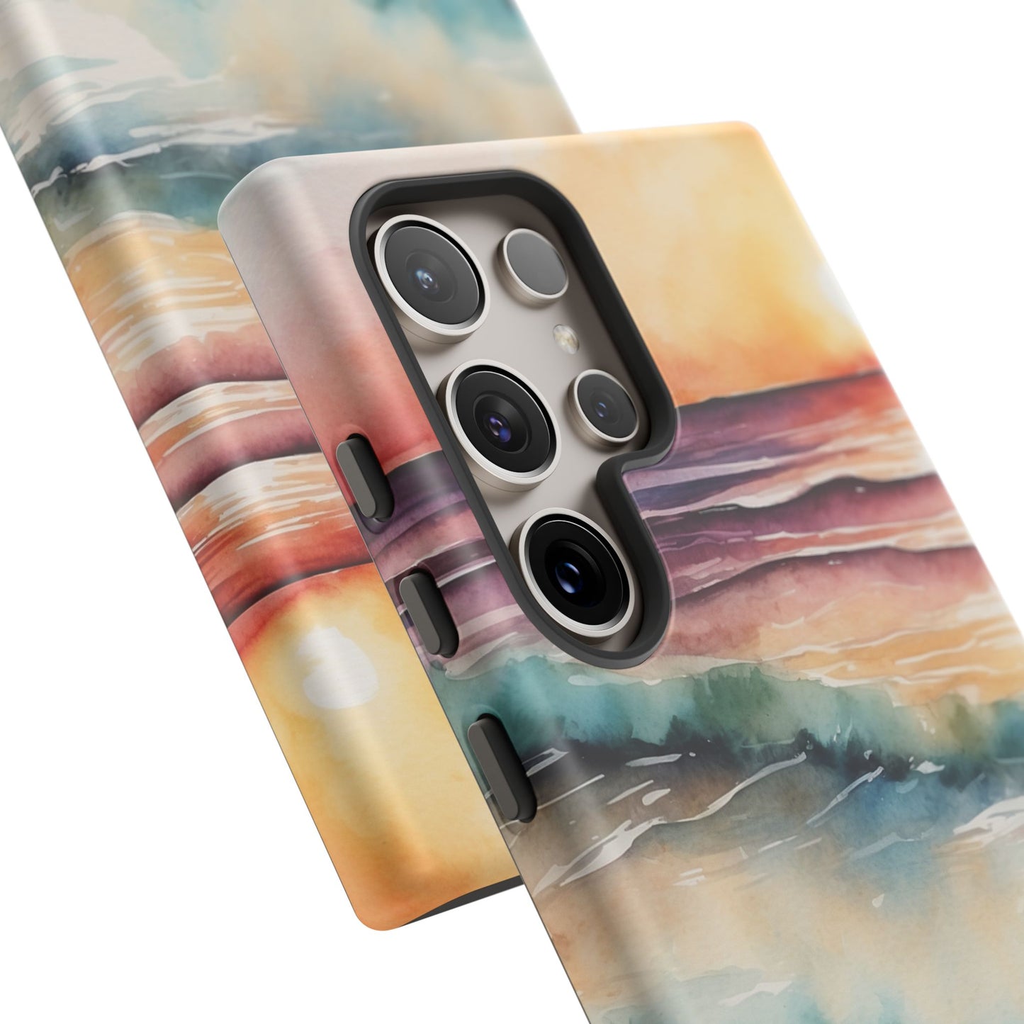 Sunset Waves Samsung Galaxy Case – Vibrant Watercolor Design