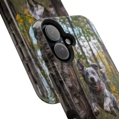 Happy Forest Dog MagSafe iPhone Case – Nature-Inspired Protective Cover