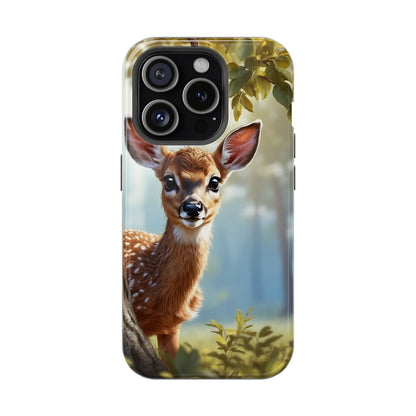 Whimsical Fawn in a Sunlit Forest MagSafe iPhone Case