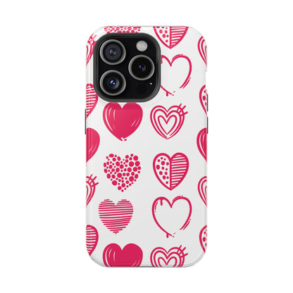 Funky Pink Hearts – MagSafe iPhone Case