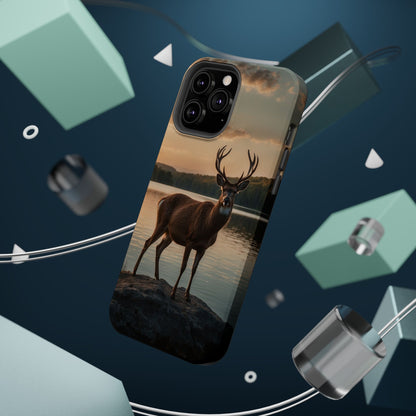 Majestic Stag at Sunset – MagSafe iPhone Case