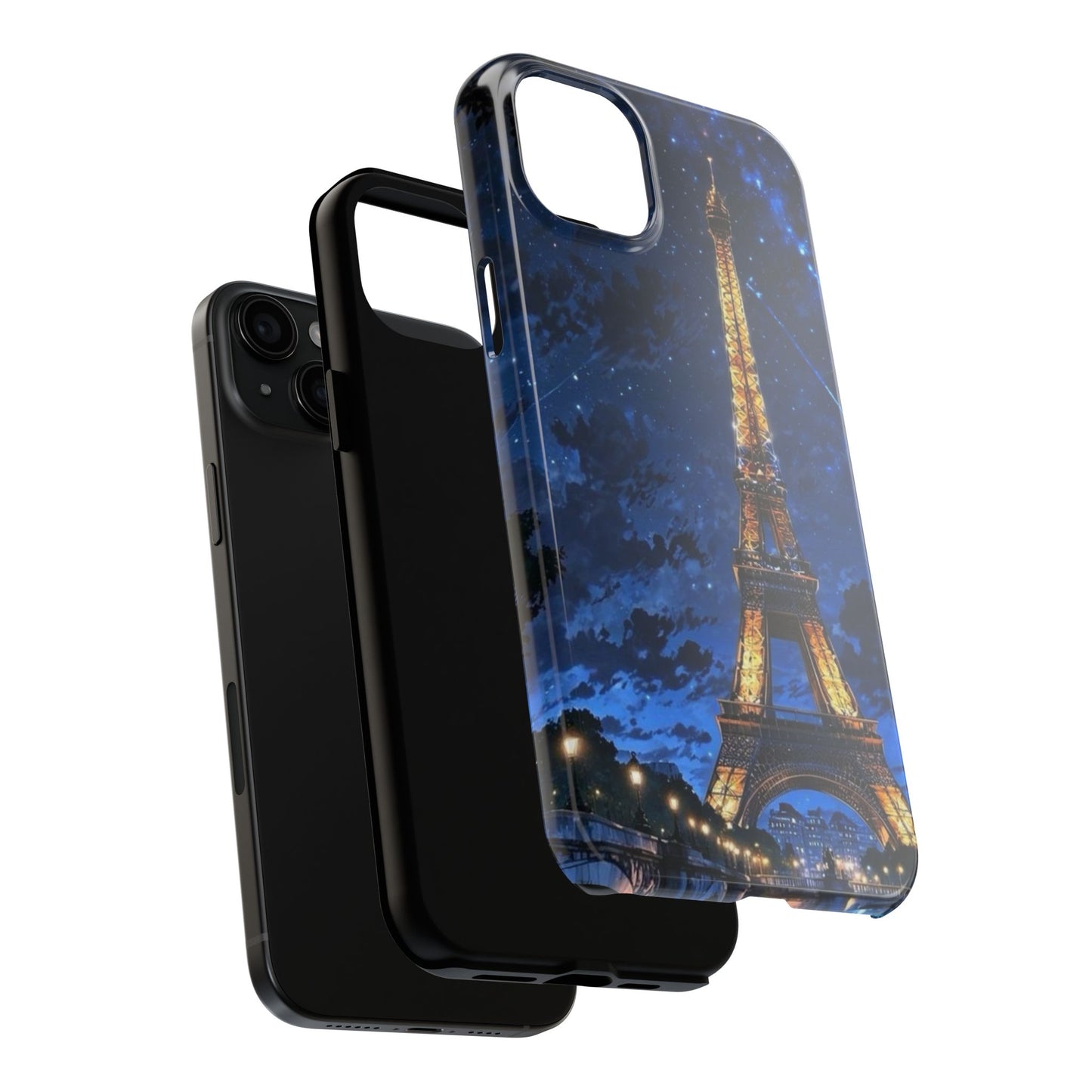 iPhone Case - Eiffel Tower Under Starlit Sky Design