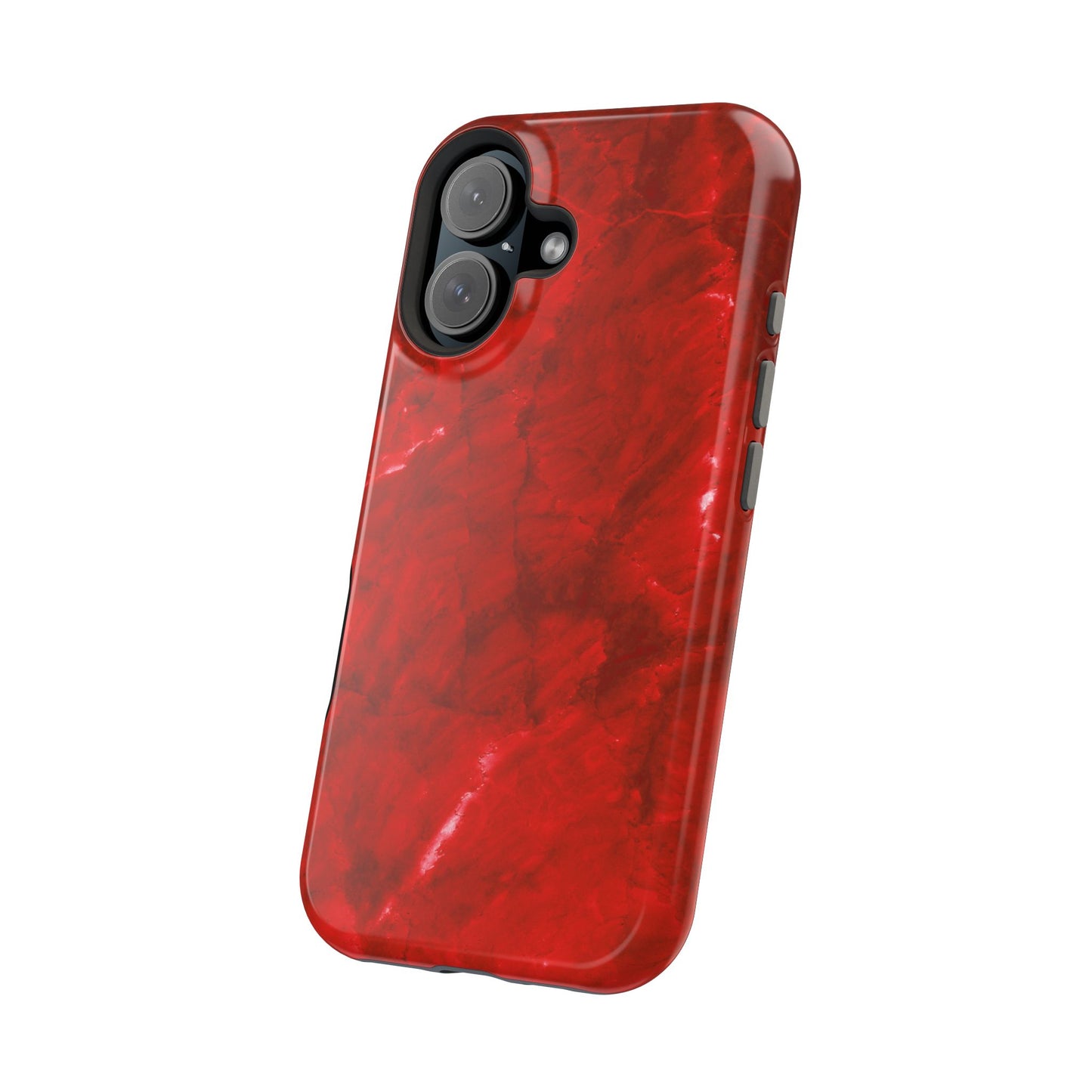 Bold Red Marble MagSafe iPhone Case – Luxe Design Meets Magnetic Precision