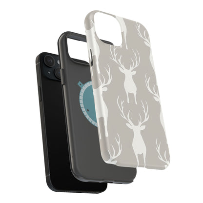 Minimalist Deer Silhouette MagSafe Pattern – iPhone Series Case