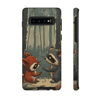 Whimsical Woodland Raccoons Phone Case