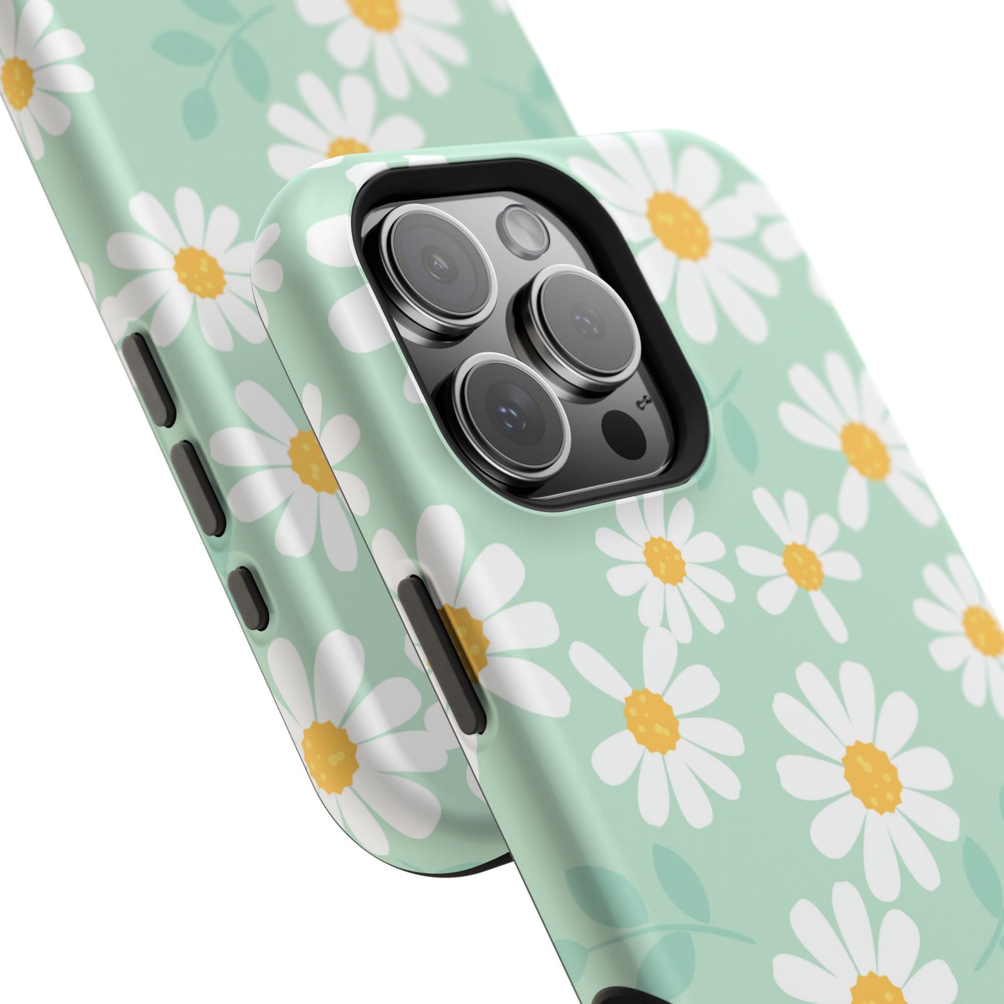 Charming Daisy Floral Tough MagSafe iPhone Case – Spring Pastel Design, Shockproof & Slim